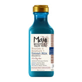 Blue shampoo bottle with gold cap labeled 'Maui Moisture Hair Care' on a white background