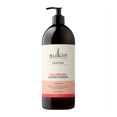 Sukin volumising conditioner bottle on a white background