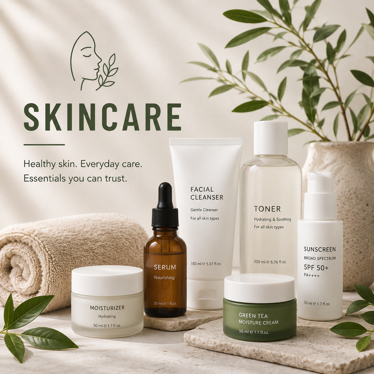 Skincare products available at ZegZog
