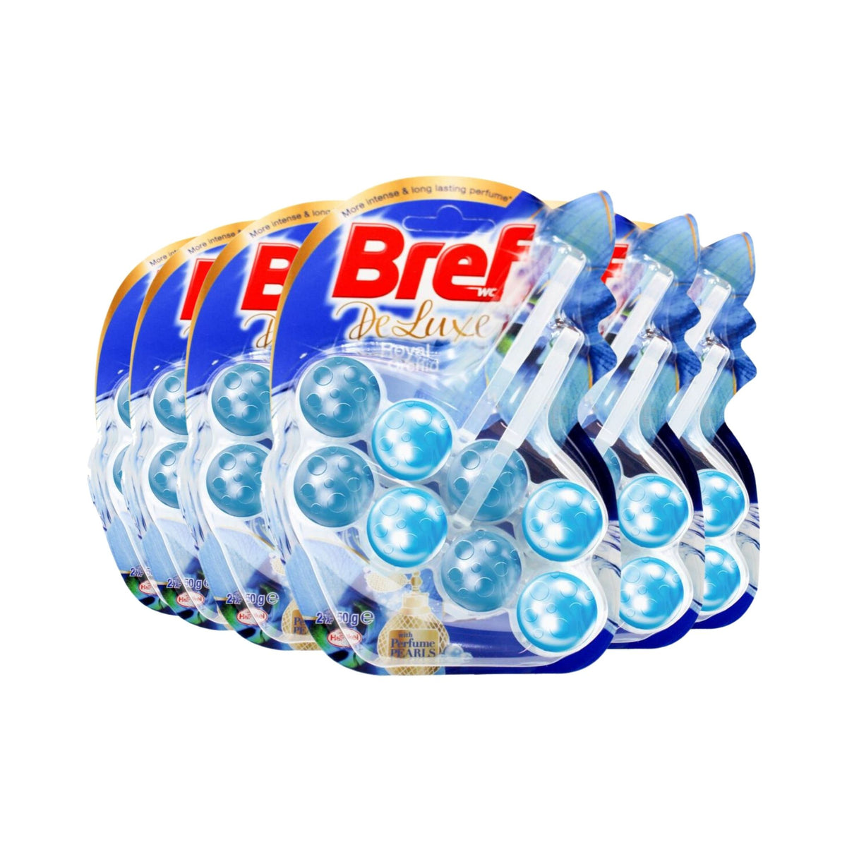 Bref De Luxe Royal Orchid Rim Block Toilet Cleaner 6 Pack (2 x 50g)