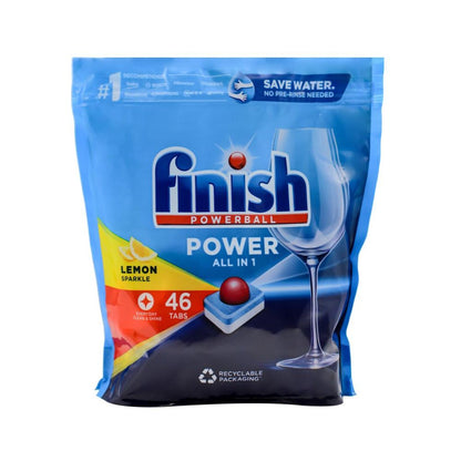 Finish Powerball Power All In 1 Dishwasher Tablets Lemon Sparkle 46 Pack x 5 Pack