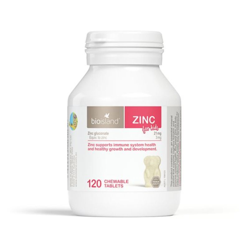 Bio Island Zinc For Kids 120 Chewable Tablets