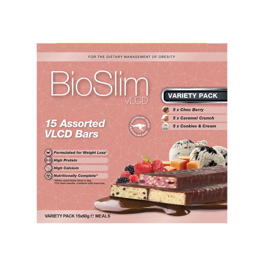 BioSlim VLCD Bar Variety Pack 60g x 15 Pack
