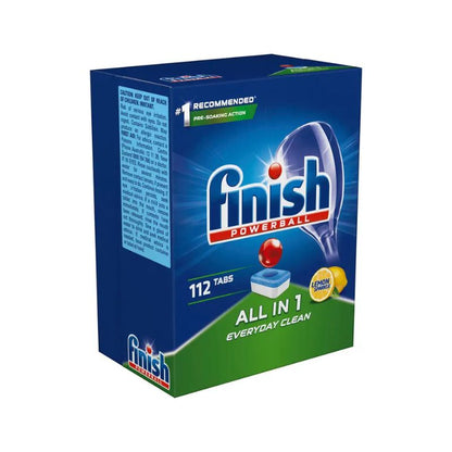 Finish Powerball All in 1 Everyday Clean Lemon Sparkle 112 Pack