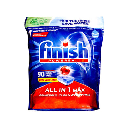 Finish Powerball Dishwashing Tablets All In 1 Max 90 Pack