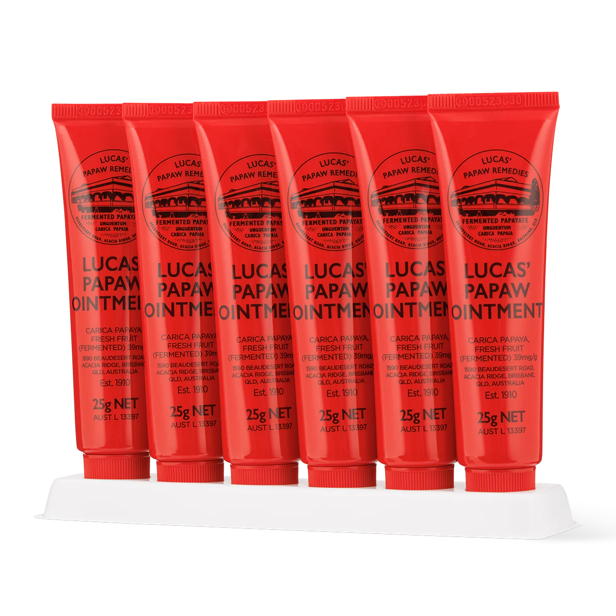 Lucas’ Papaw Ointment 25g (Pack of 6) | Natural Skin Relief Balm for Cuts, Burns & Dry Lips