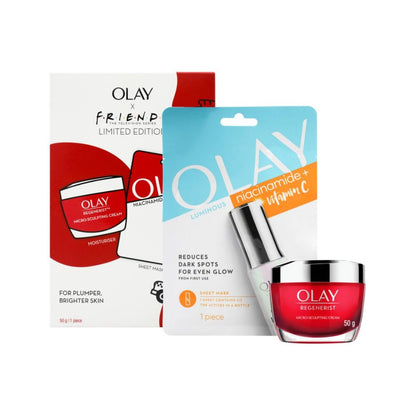 Olay X Friends Limited Edition (Micro Sculpting Cream + Niacinamide Vitamin C Face Mask)