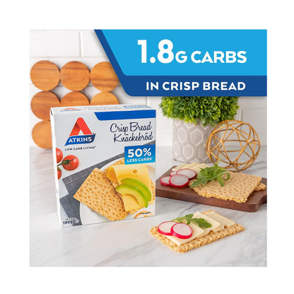 Atkins Low Carb Crispbread 100g x 2 Pack