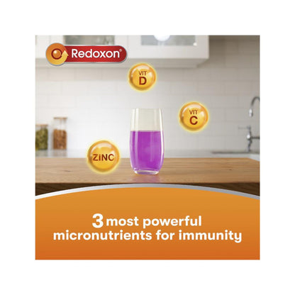 Redoxon Immunity Vitamin C, D and Zinc Blackcurrant Flavoured Effervescent Tablets 60 pack