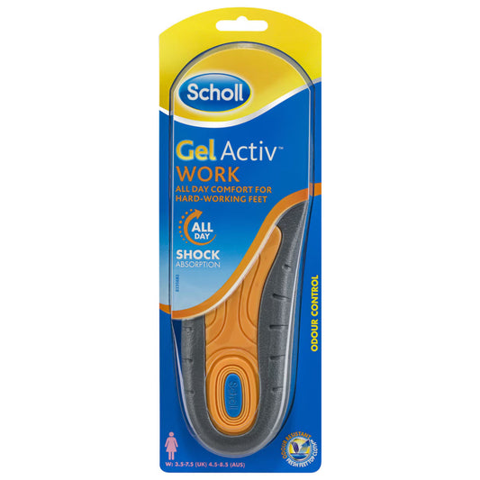 Scholl GelActiv Women's Work Insoles – 1 Pair (UK Size 3.5–7.5 / AUS Size 4.5–8.5)