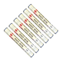 Multiple tubes of Muschio Bianco White Musk on a white background