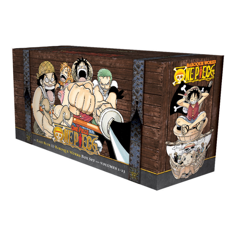 One Piece Box Set 1: East Blue and Baroque Works Volumes 1-23 with Premium