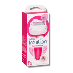 Schick Intuition Island Berry razor front packaging on a white background