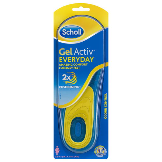 Scholl GelActiv Women's Everyday Insoles – 1 Pair (UK Size 3.5–7.5 / AUS Size 4.5–8.5)
