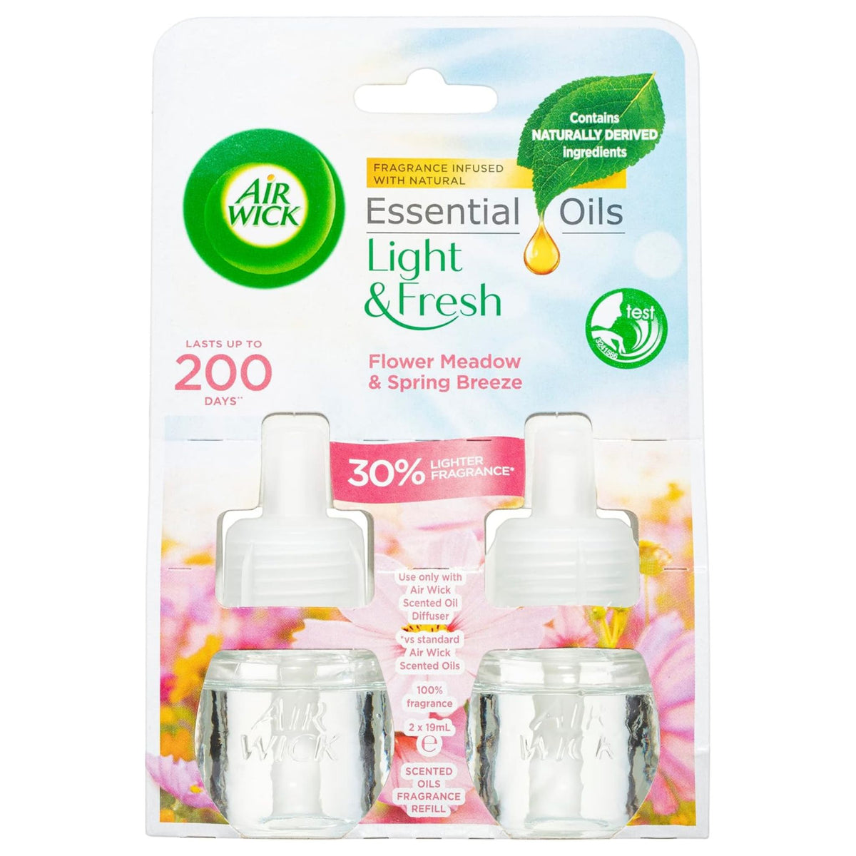 Air Wick Light & Fresh Essential Oils Refill – Flower Meadow & Spring Breeze (2×19 mL)