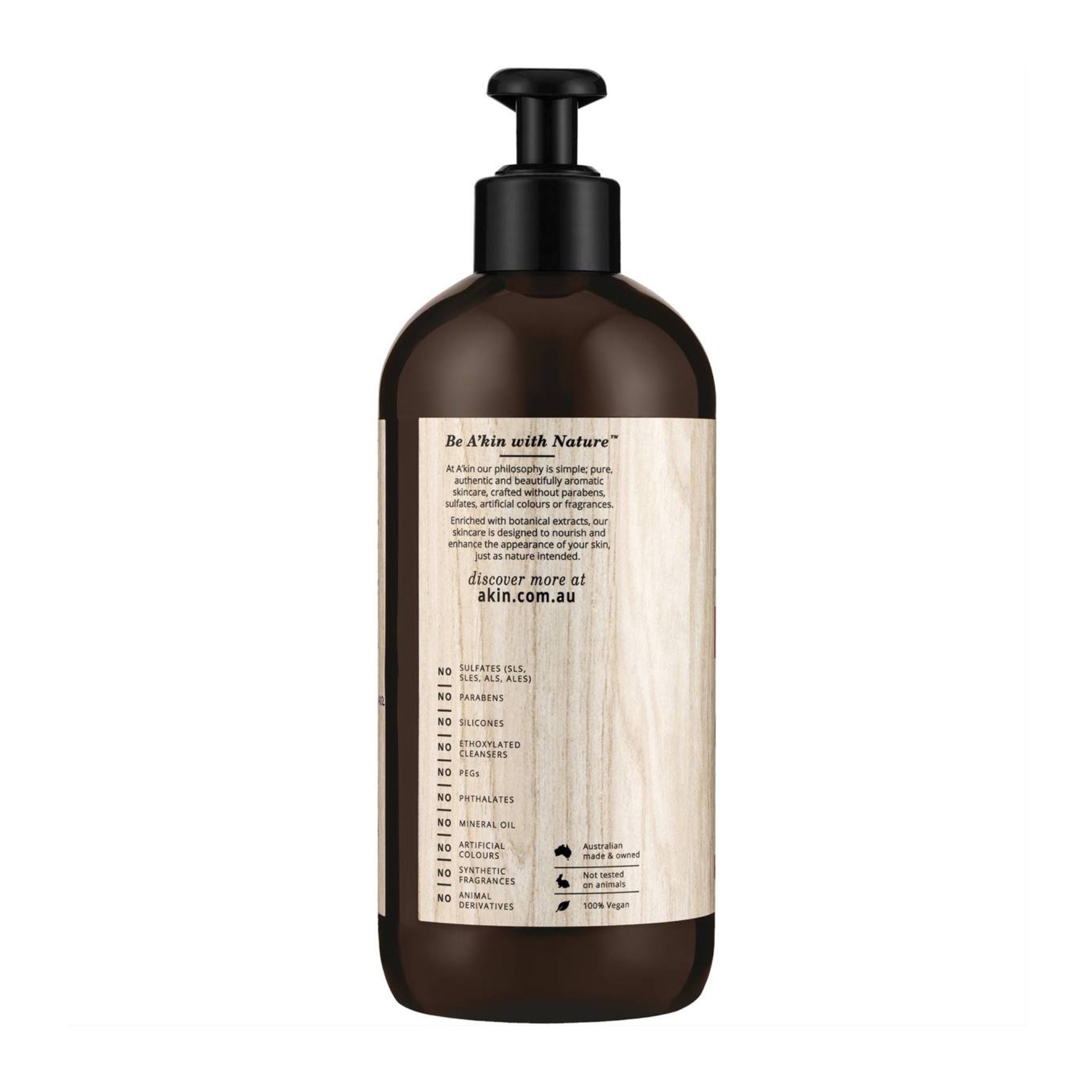 Brown bottle with a pump and label on a white background
