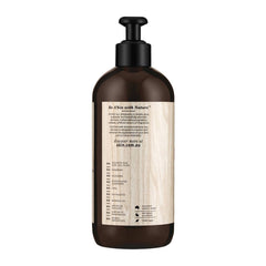 Brown bottle with a pump and label on a white background