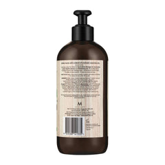 Brown bottle with pump and label on a white background