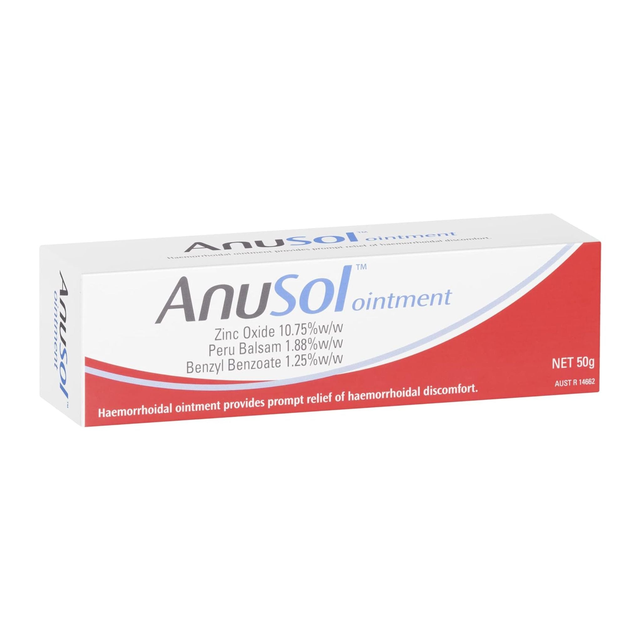 Anusol ointment box on a white background