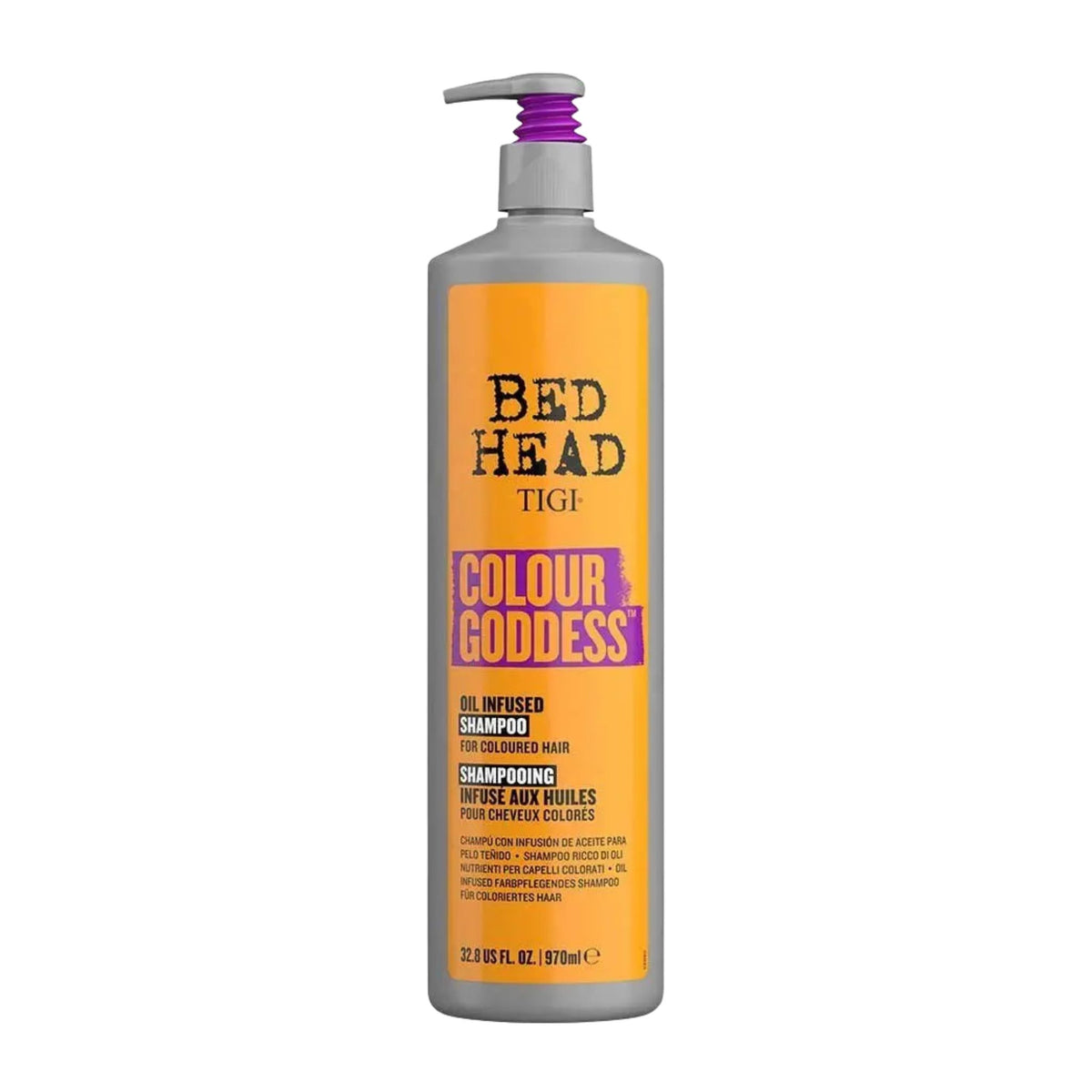 Single bottle of Bed Head TIGI Colour Goddess shampoo, front label visible