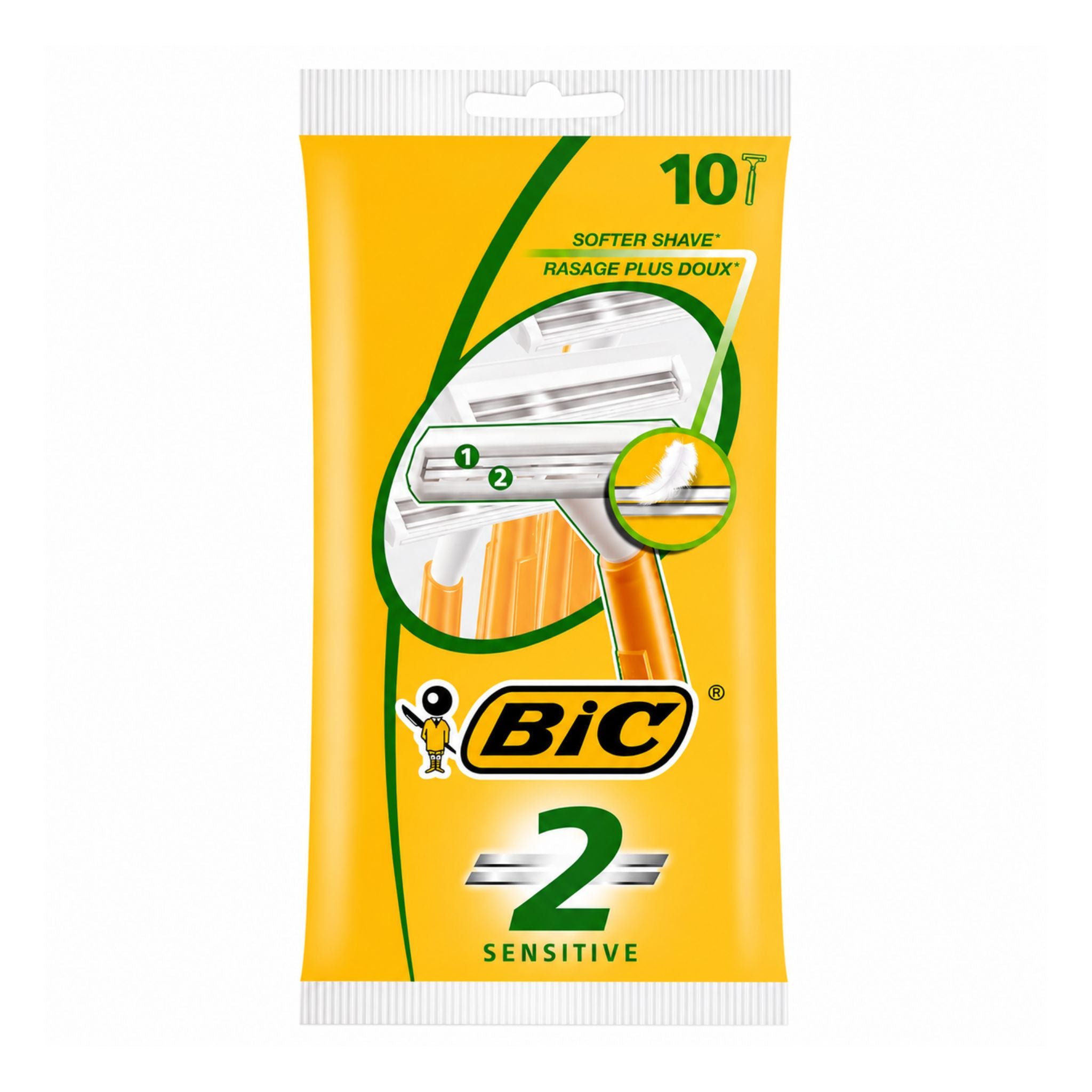 BIC 2 Sensitive Disposable Razors Twin Blade 20 Pack (2 x 10)