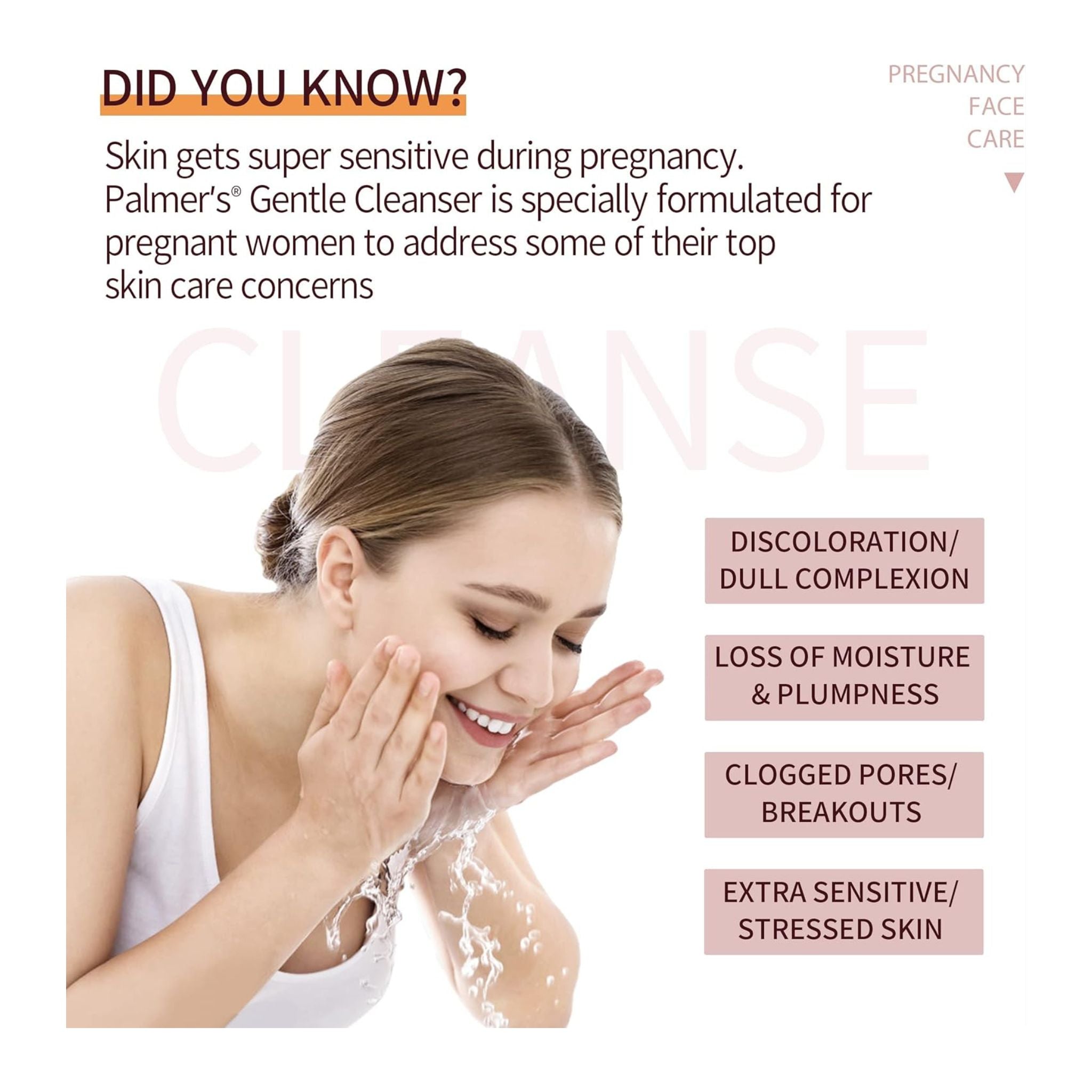Palmer’s Pregnancy Face Care Gentle Facial Cleanser 250 mL (125 mL × 2 Packs)