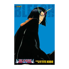 Cover of 'Bleach' manga with a character in a black outfit against a blue background