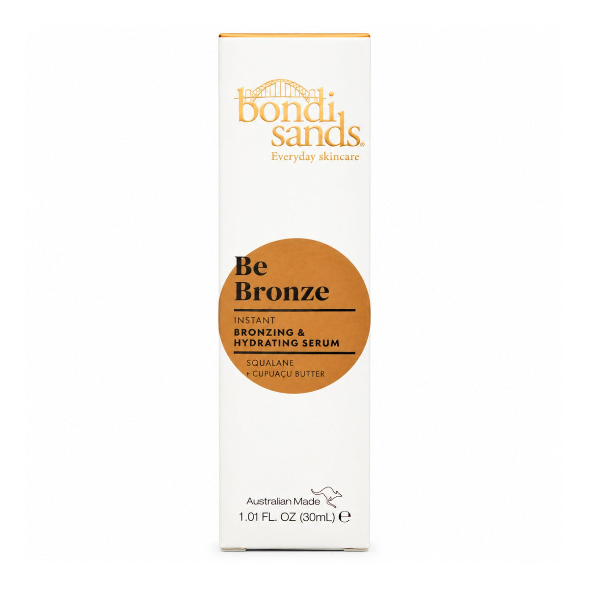 Bondi Sands Be Bronze Instant Bronzing & Hydrating Serum 30ml front packaging view