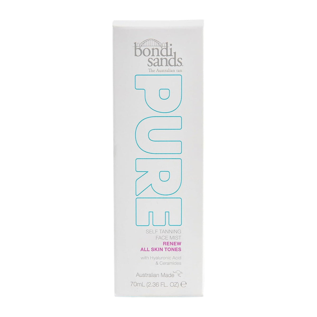 Bondi Sands Pure self-tanning lotion packaging on a white background