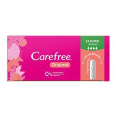 Carefree Original Fragrance-Free Super Tampons 32 Pack × 6 – Leak Protection & Comfort for Heavy Flow