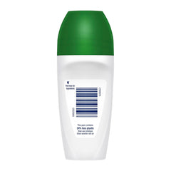Deodorant bottle with green cap on a white background