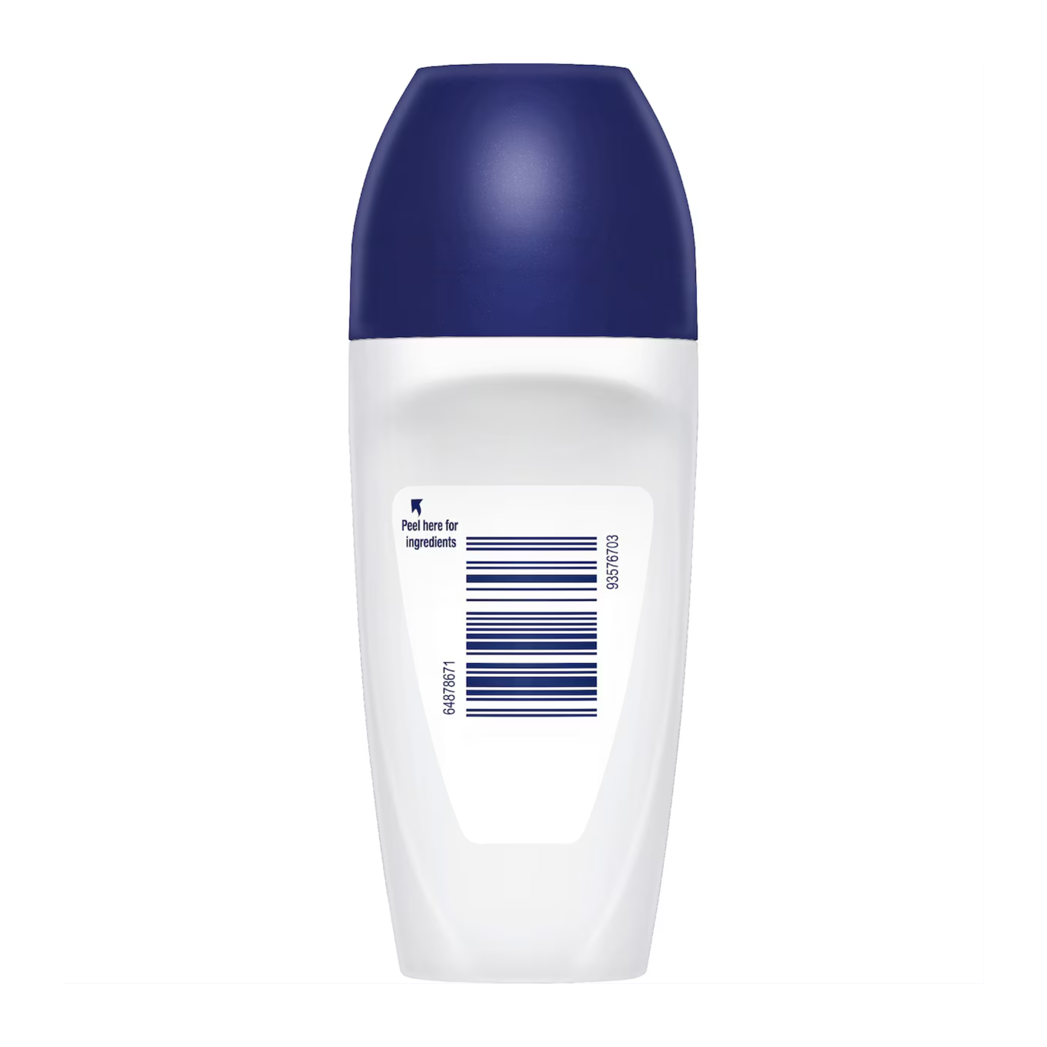 Deodorant bottle with blue cap on a white background
