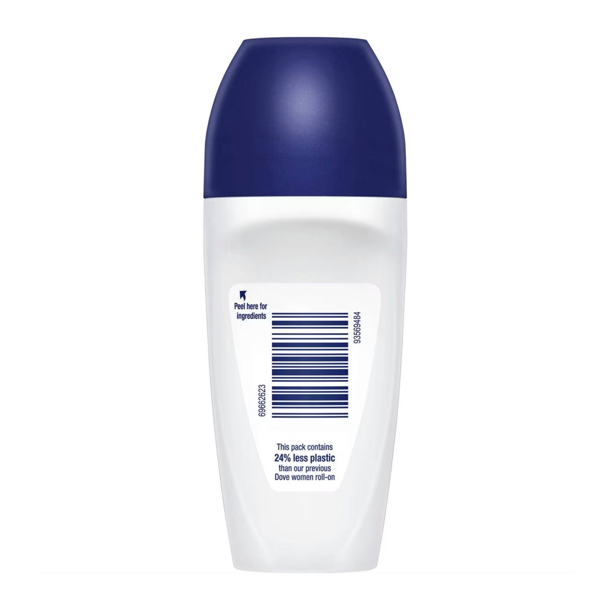 Deodorant bottle with blue cap on a white background