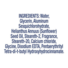 List of ingredients on a white background