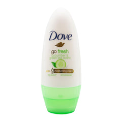 Dove go fresh deodorant with cucumber and green tea scent on a white background