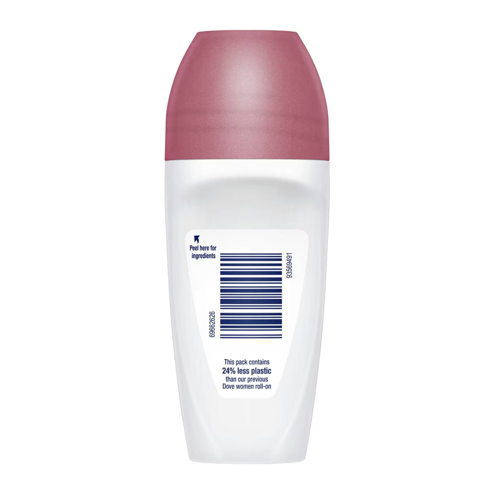 Deodorant bottle with pink cap on a white background