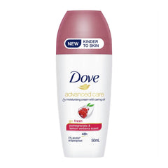 Dove advanced care antiperspirant deodorant bottle on a white background