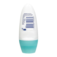 Deodorant roll-on with blue cap on a white background
