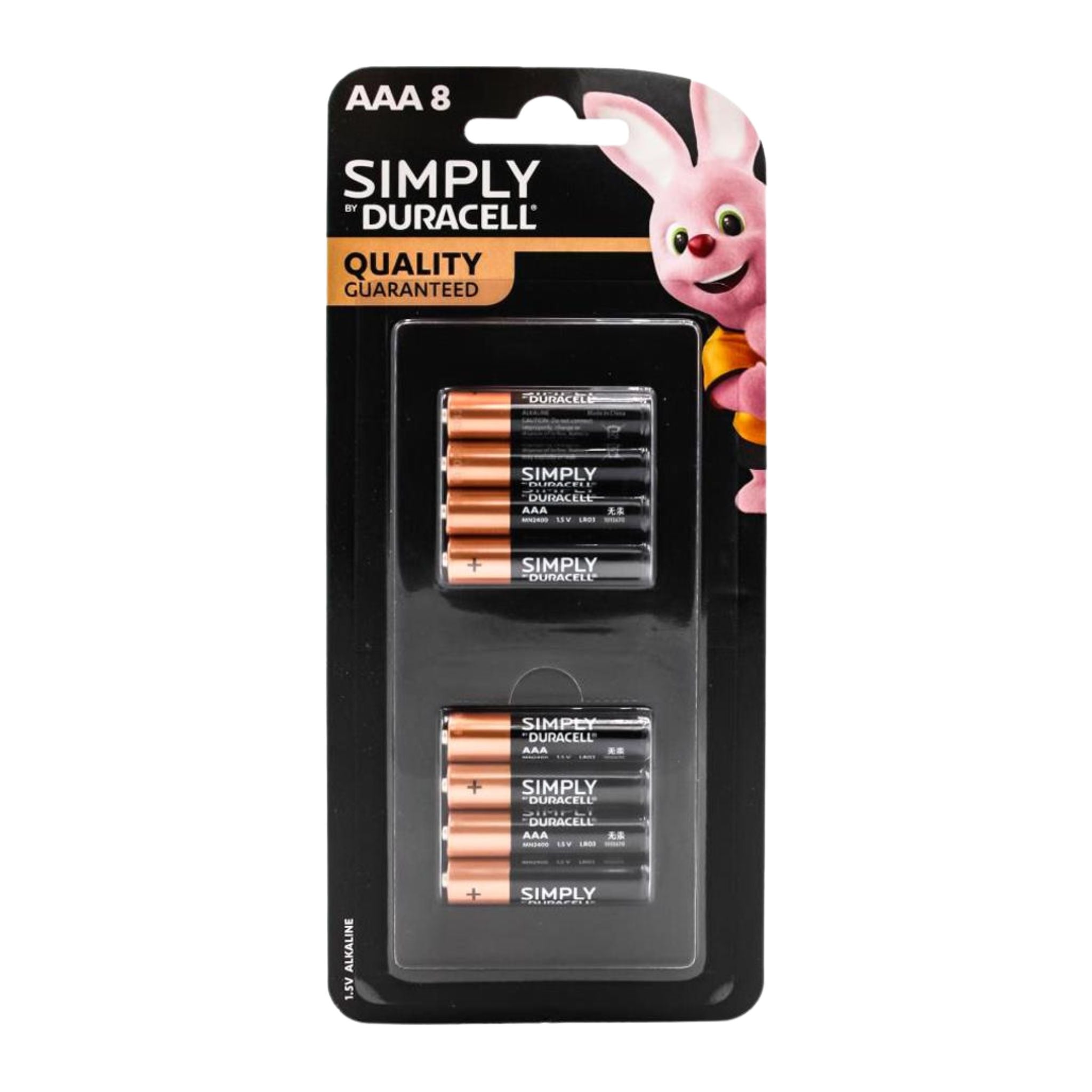 Pack of Duracell AAA batteries with a cartoon character on the packaging.
