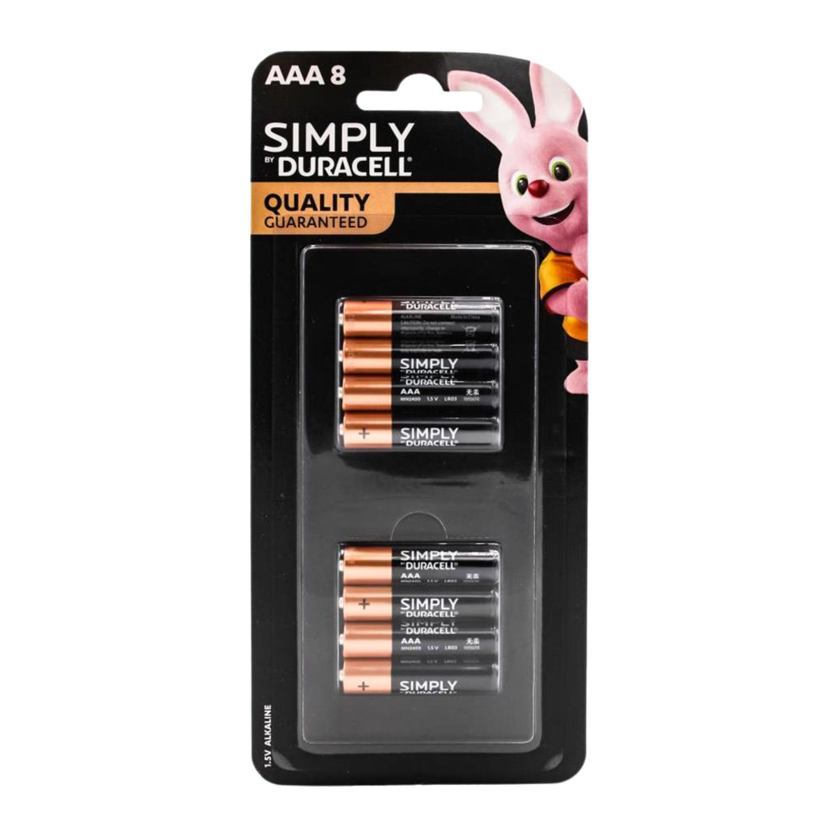 Pack of Duracell AAA batteries with a cartoon character on the packaging.