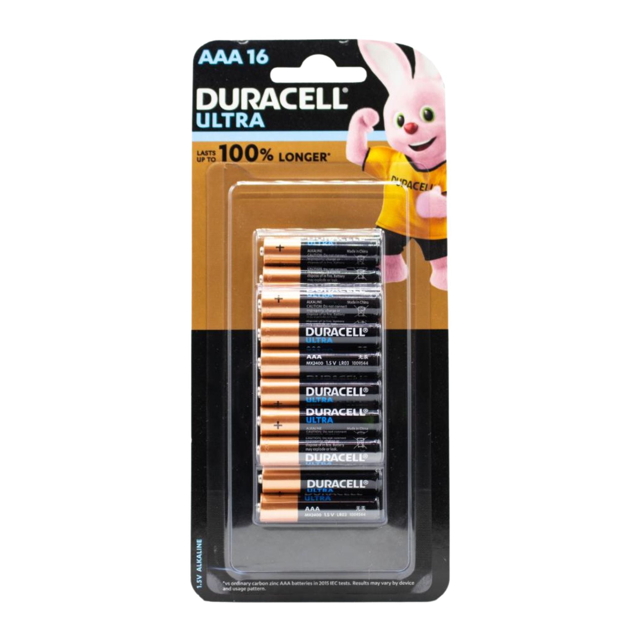 Pack of Duracell AAA batteries with a cartoon character on the packaging.