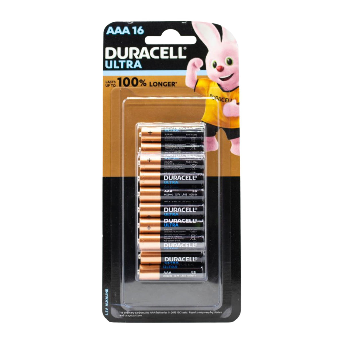 Pack of Duracell AAA batteries with a cartoon character on the packaging.