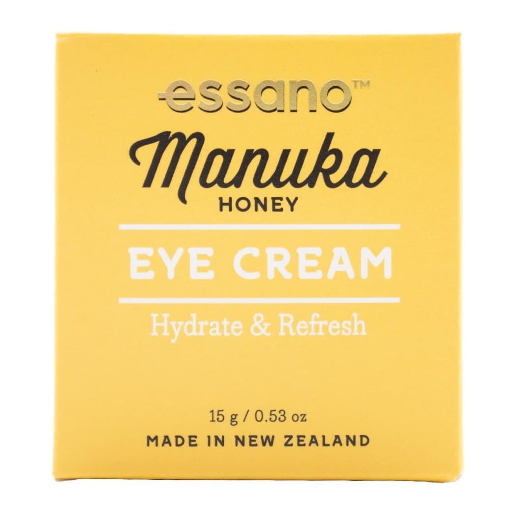 Essano Manuka Honey Eye Cream packaging on a white background