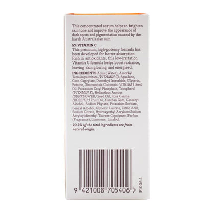 Back view showing product details of Essano Vitamin C Serum 20ml