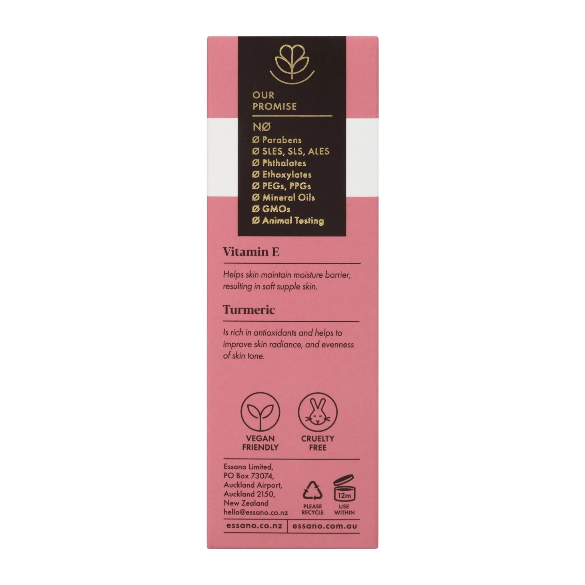 Product packaging with text and icons on a white background
