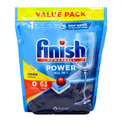 Finish Powerball All In 1 Lemon Sparkle 4 x 63 Pack – Side Angle View