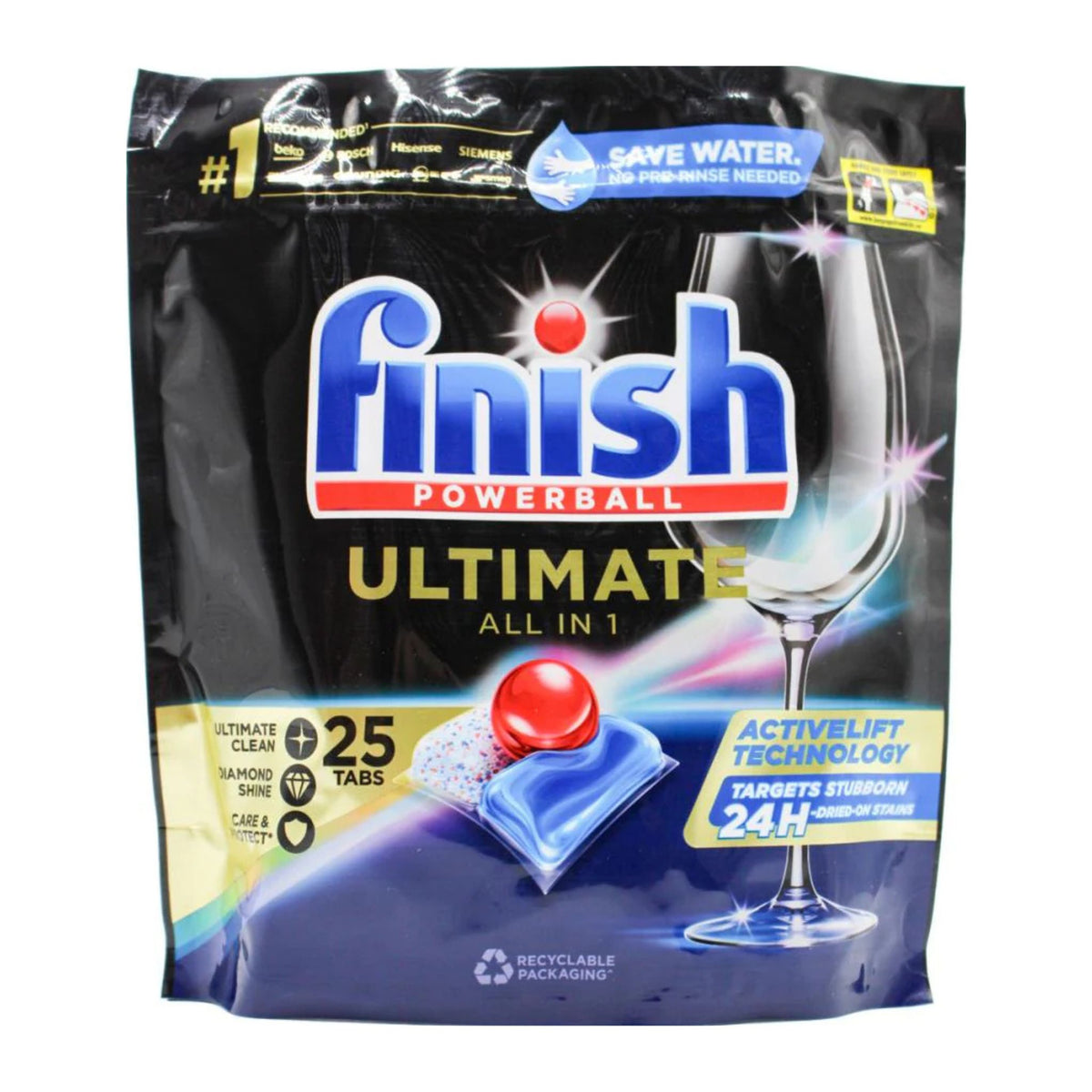 Finish Powerball Ultimate All In 1 25 Pack – Front View