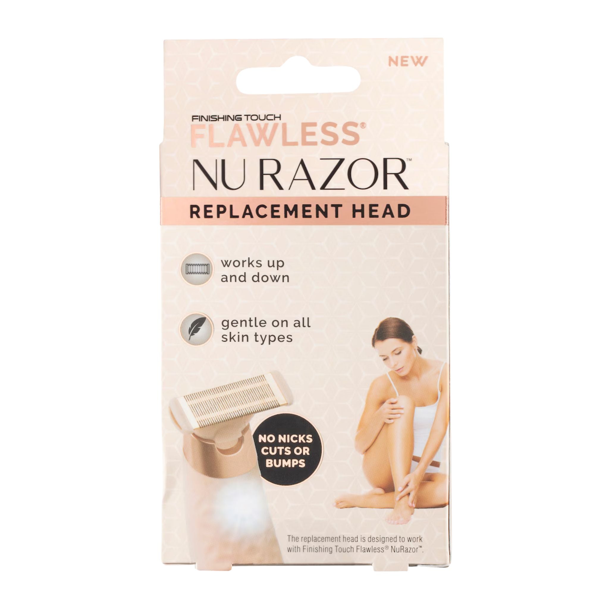 Nu Razor replacement head packaging on a white background
