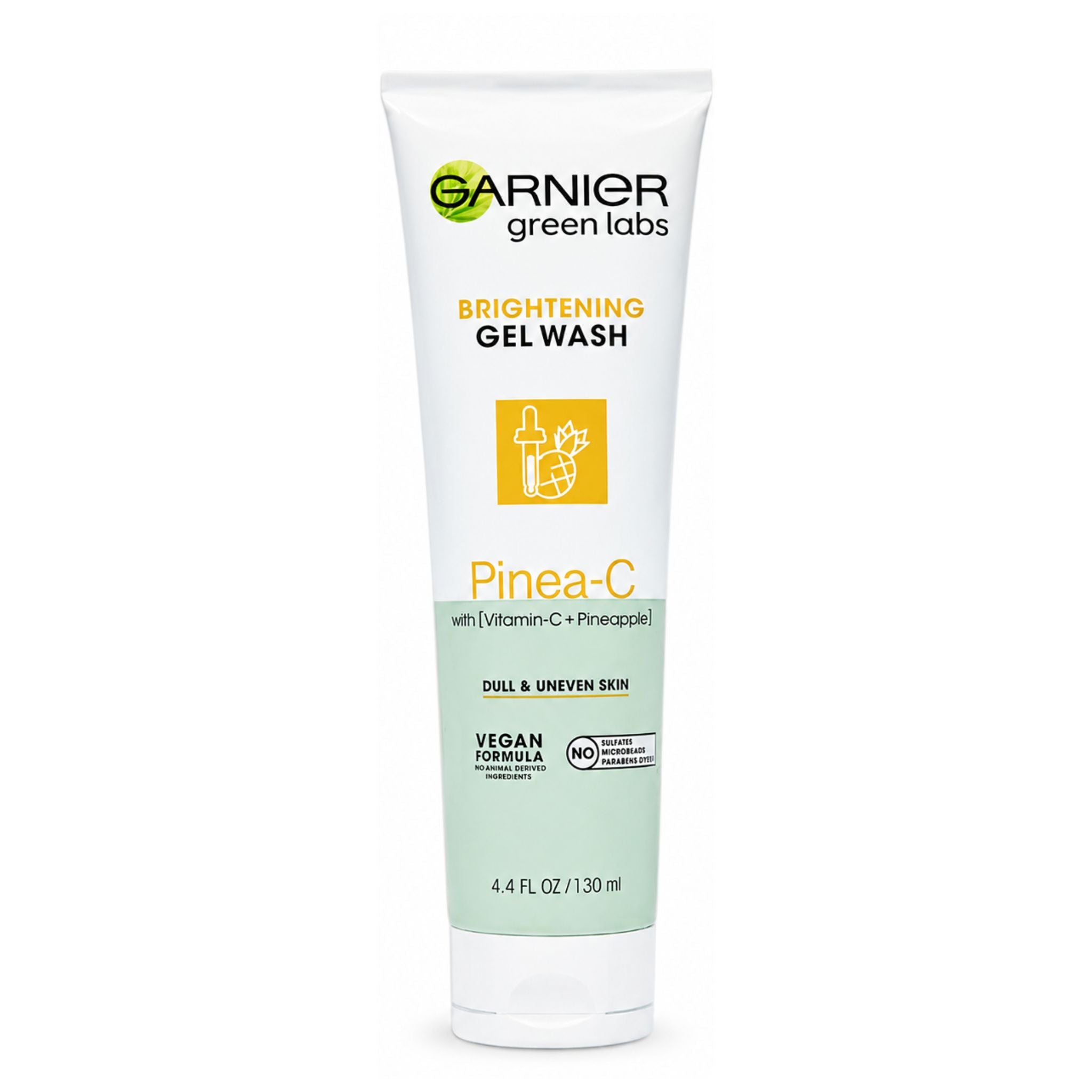 Garnier Green Labs Pinea-C Brightening Gel Wash tube on a white background