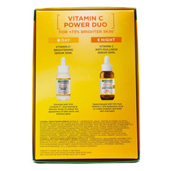 Information card showing Garnier Vitamin C day and night serum benefits